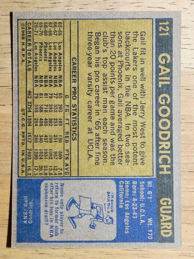 1971-72 Topps #121 Gail Goodrich (NMMT)