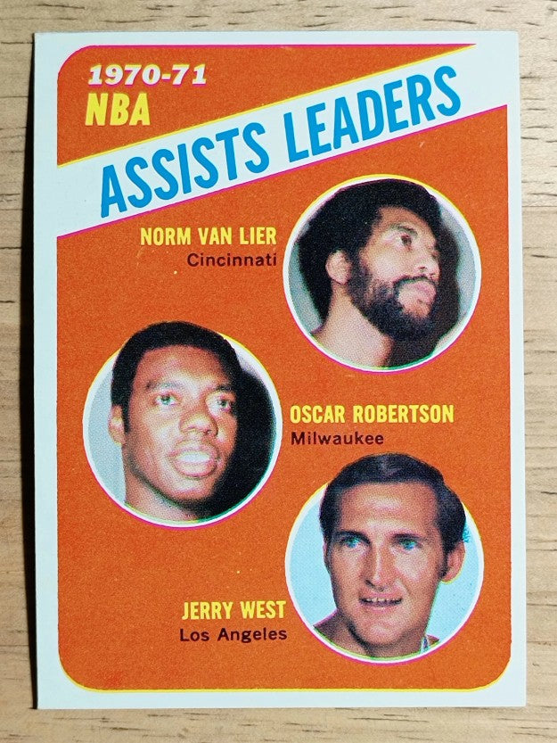 1971-72 Topps #143 Norm Van Lier/Oscar Robertson/Jerry West LL (NM)