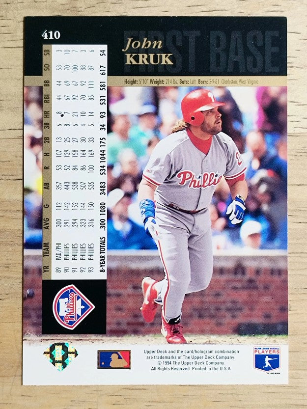 1994 Upper Deck #410 John Kruk