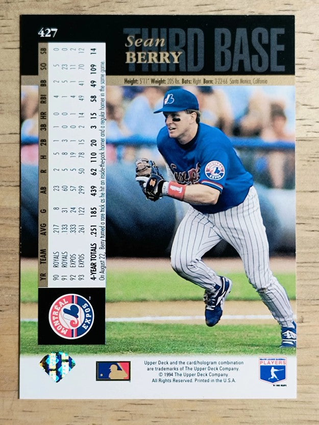 1994 Upper Deck #427 Sean Berry