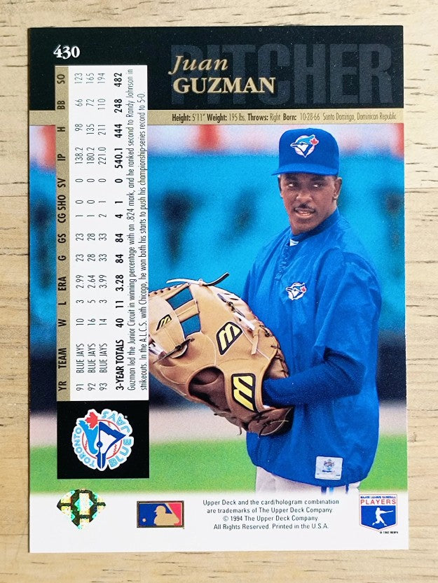 1994 Upper Deck #430 Juan Guzman