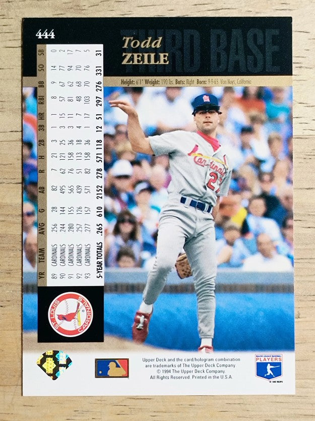 1994 Upper Deck #444 Todd Zeile