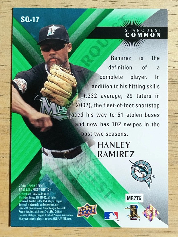 2008 Upper Deck First Edition StarQuest #SQ17 Hanley Ramirez