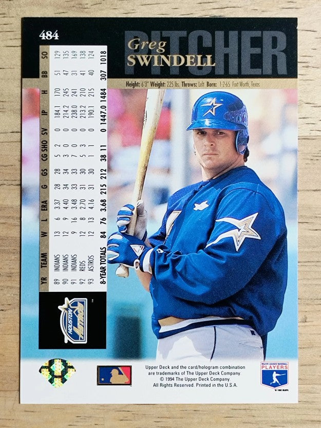1994 Upper Deck #484 Greg Swindell