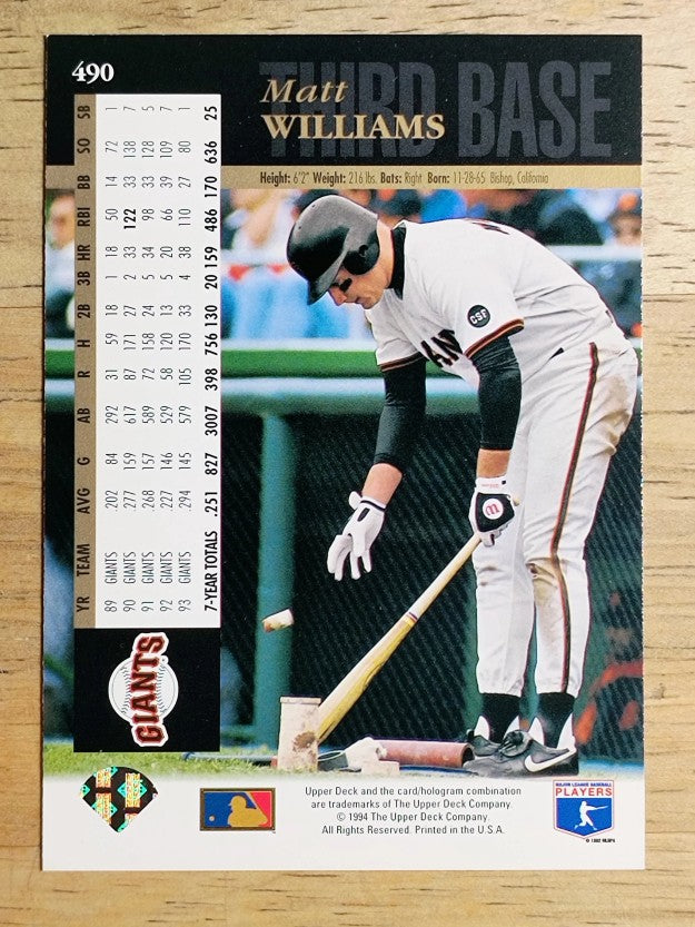 1994 Upper Deck #490 Matt Williams