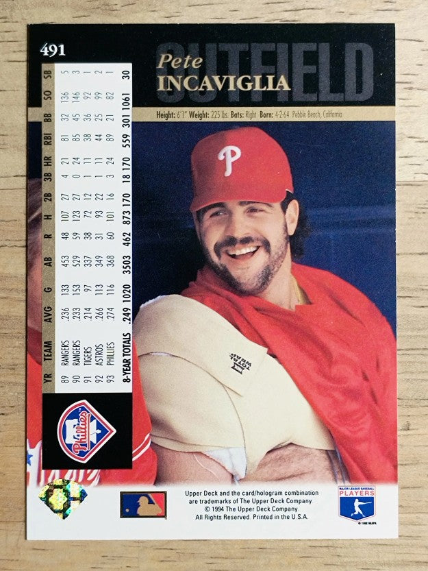 1994 Upper Deck #491 Pete Incaviglia