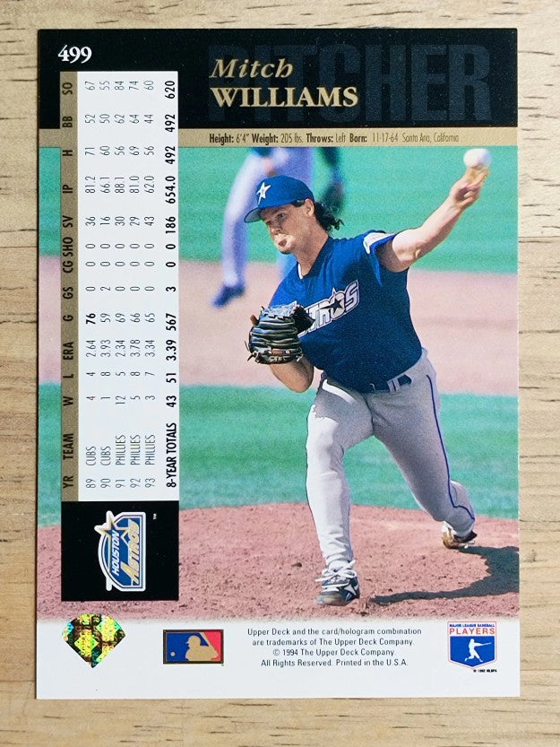 1994 Upper Deck #499 Mitch Williams