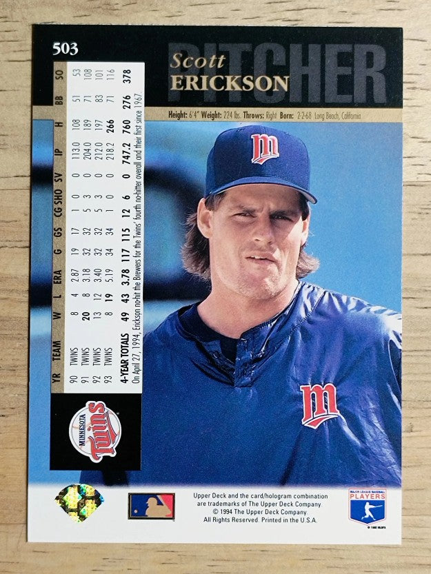 1994 Upper Deck #503 Scott Erickson