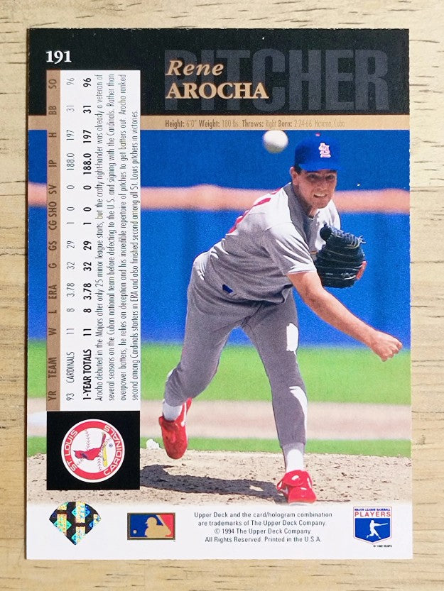 1994 Upper Deck Electric Diamond #191 Rene Arocha