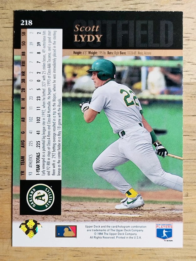1994 Upper Deck Electric Diamond #218 Scott Lydy