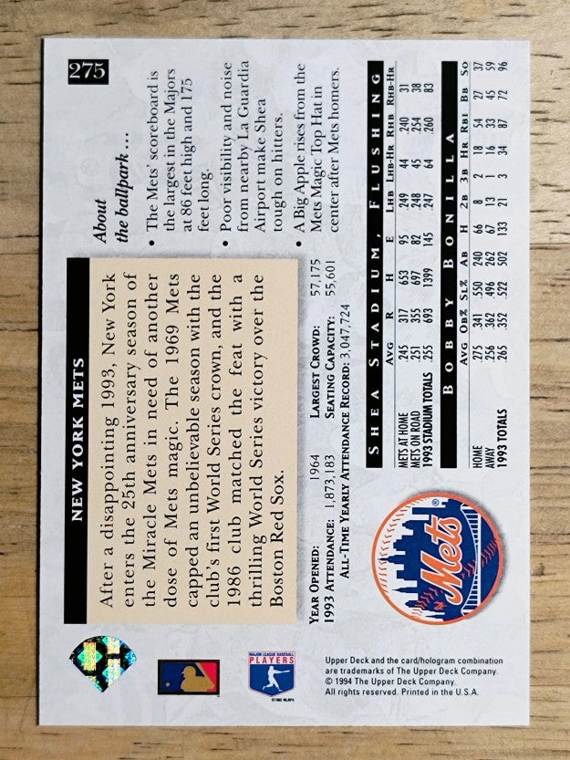 1994 Upper Deck Electric Diamond #275 Bobby Bonilla HFA