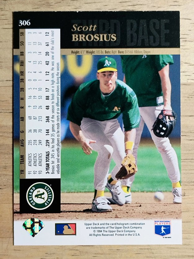 1994 Upper Deck Electric Diamond #306 Scott Brosius