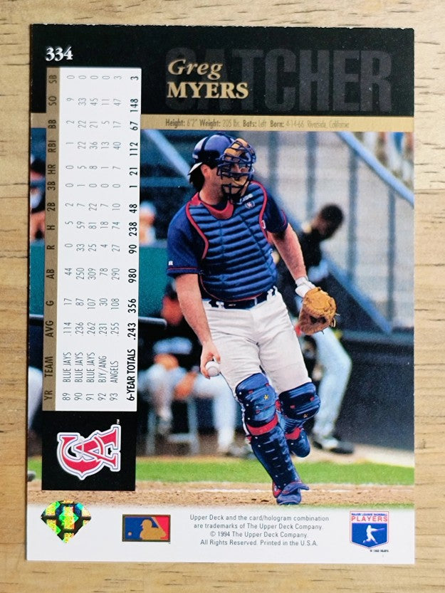 1994 Upper Deck Electric Diamond #334 Greg Myers