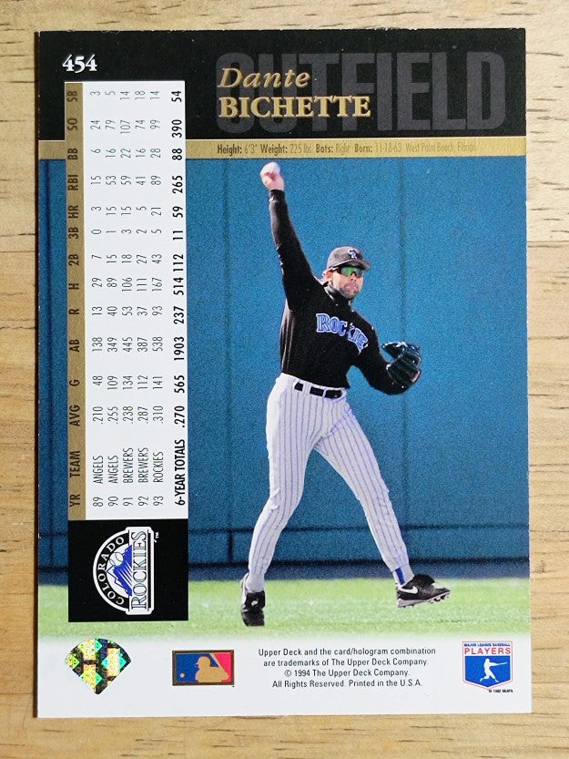 1994 Upper Deck Electric Diamond #454 Dante Bichette