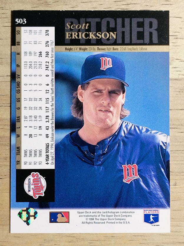 1994 Upper Deck Electric Diamond #503 Scott Erickson