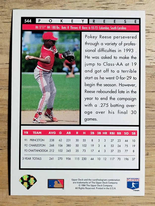 1994 Upper Deck Electric Diamond #544 Pokey Reese