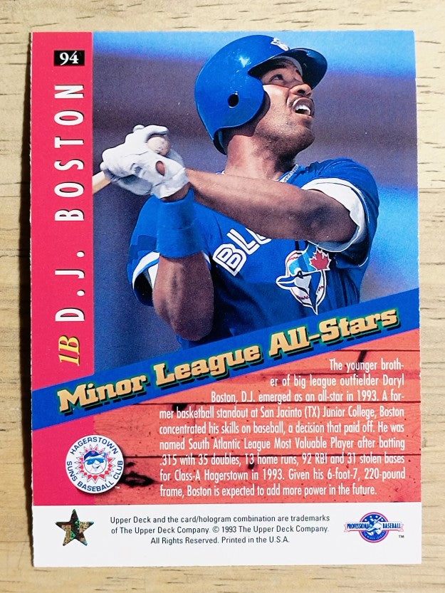 1994 Upper Deck Minors #94 D.J. Boston AS FOIL