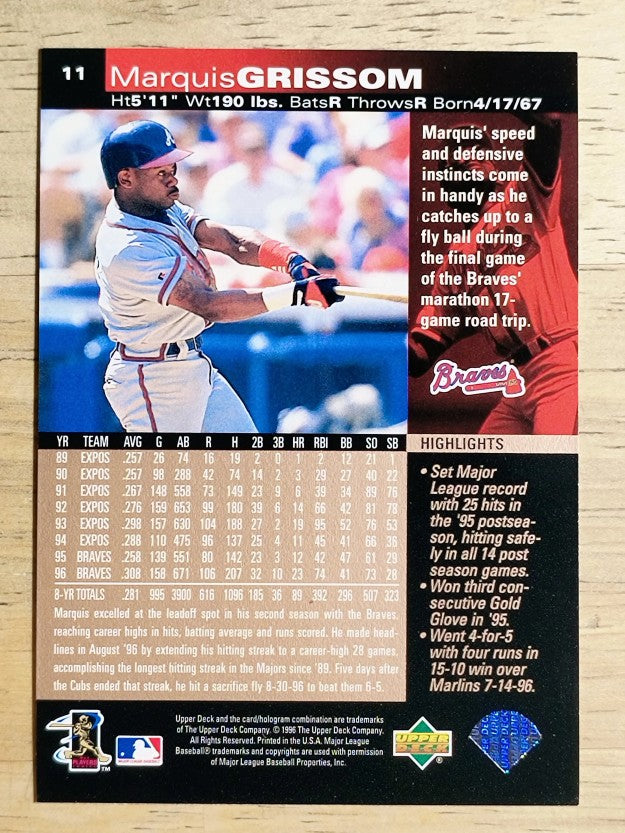 1997 Upper Deck #11 Marquis Grissom