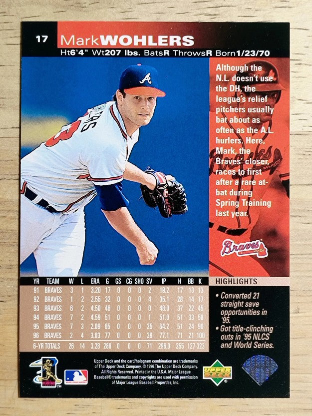 1997 Upper Deck #17 Mark Wohlers