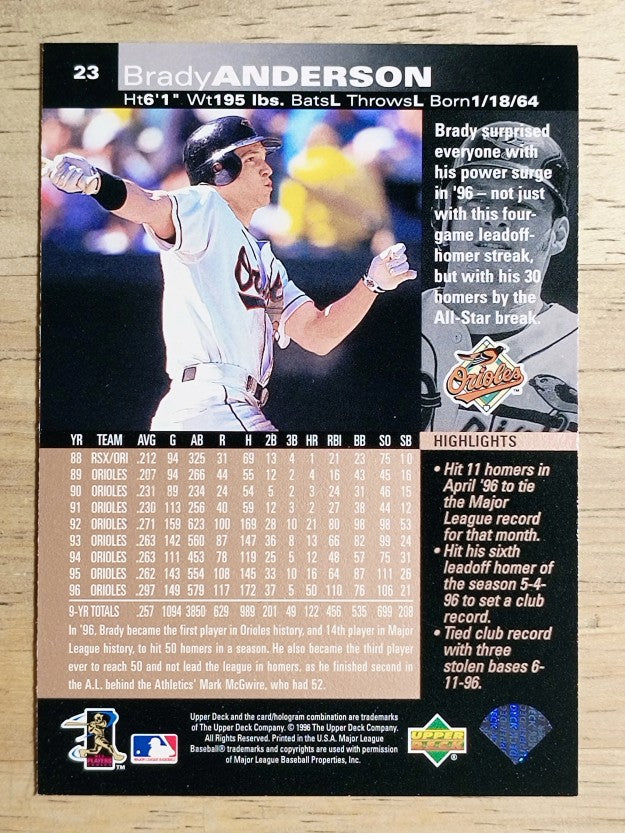 1997 Upper Deck #23 Brady Anderson