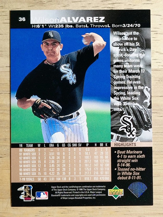 1997 Upper Deck #36 Wilson Alvarez