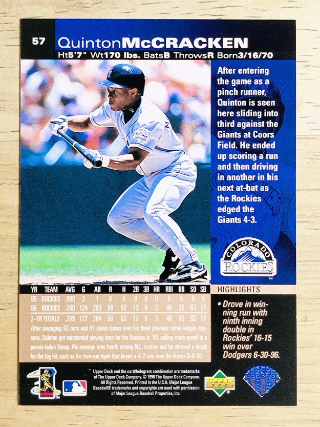 1997 Upper Deck #57 Quinton McCracken