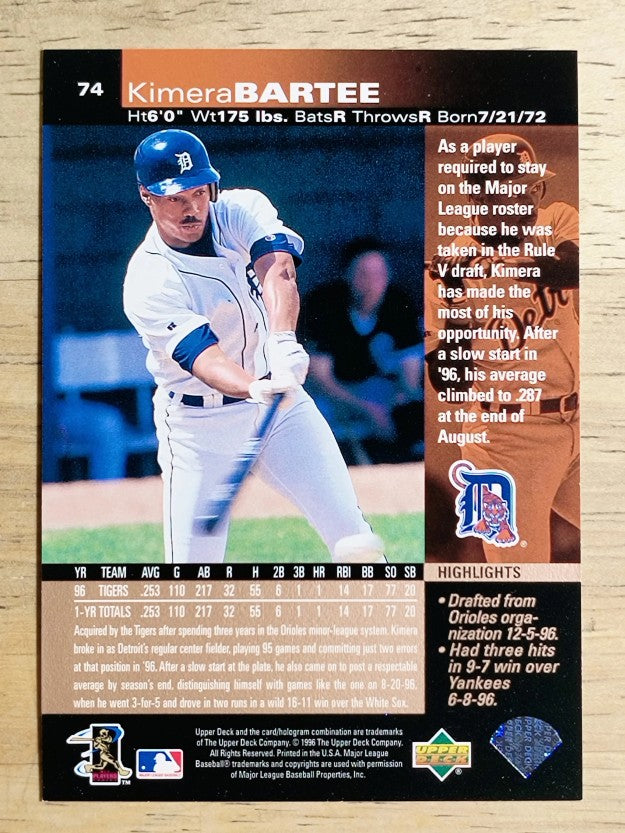 1997 Upper Deck #74 Kimera Bartee