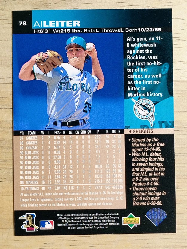1997 Upper Deck #78 Al Leiter