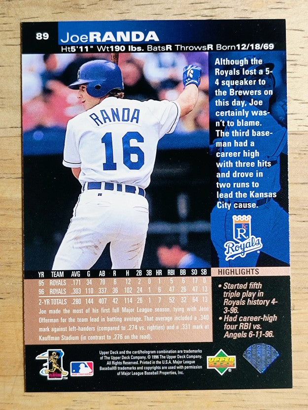 1997 Upper Deck #89 Joe Randa