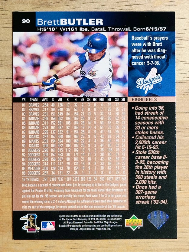 1997 Upper Deck #90 Brett Butler