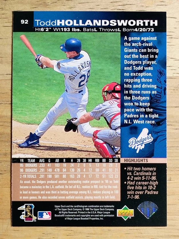 1997 Upper Deck #92 Todd Hollandsworth