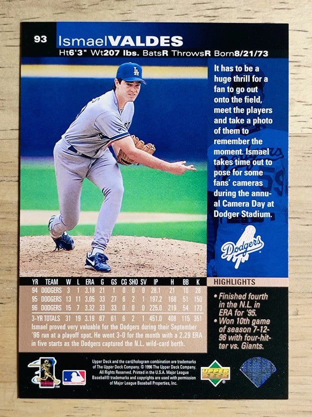 1997 Upper Deck #93 Ismael Valdes