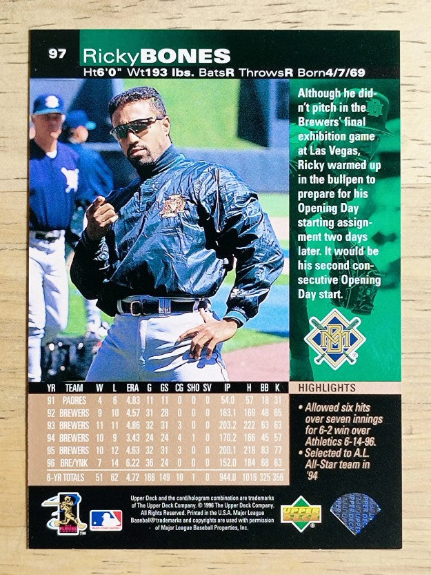 1997 Upper Deck #97 Ricky Bones
