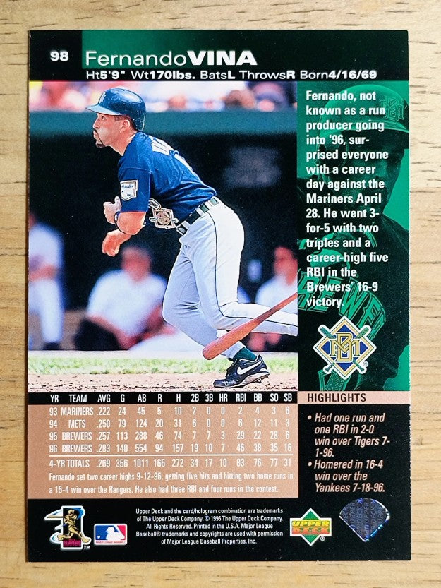 1997 Upper Deck #98 Fernando Vina