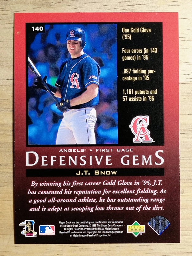 1997 Upper Deck #140 J.T. Snow DG
