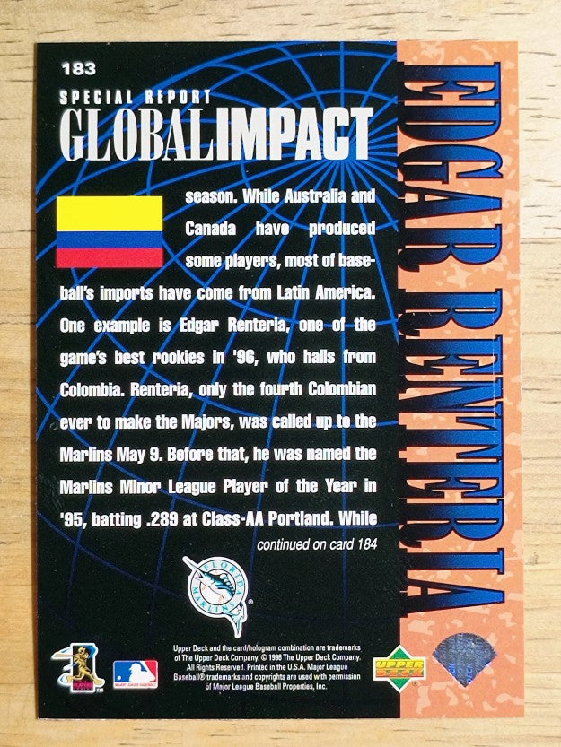 1997 Upper Deck #183 Edgar Renteria GI