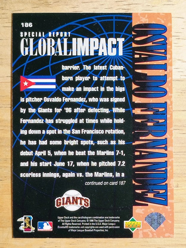 1997 Upper Deck #186 Osvaldo Fernandez GI