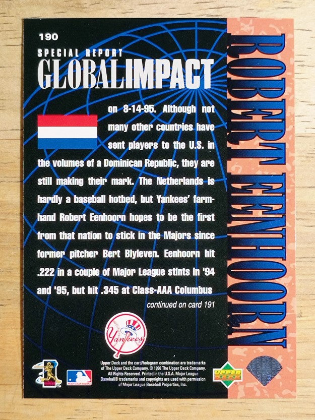 1997 Upper Deck #190 Robert Eenhoorn GI