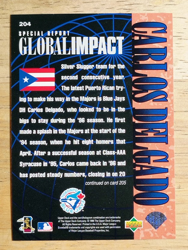1997 Upper Deck #204 Carlos Delgado GI