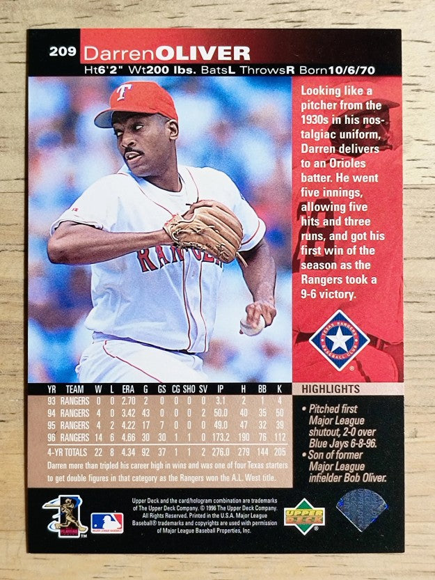 1997 Upper Deck #209 Darren Oliver