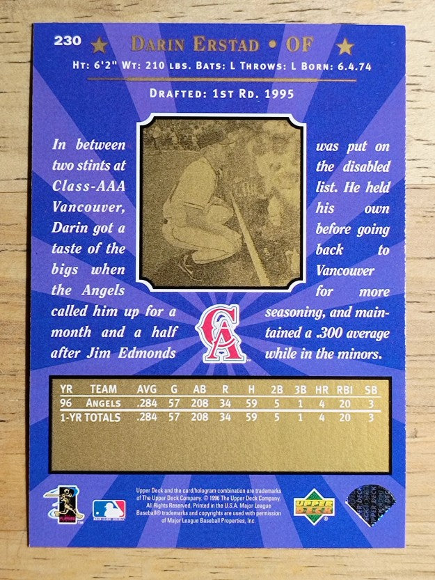 1997 Upper Deck #230 Darin Erstad
