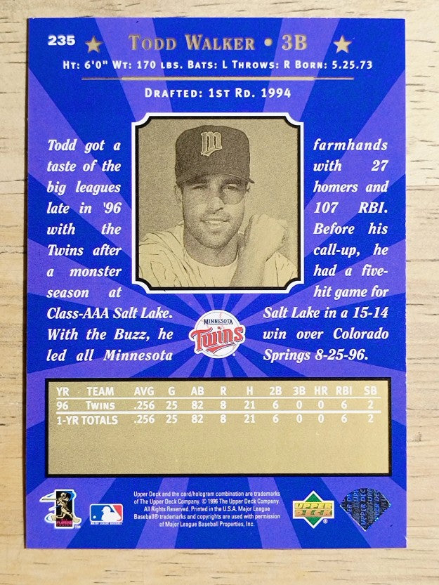 1997 Upper Deck #235 Todd Walker