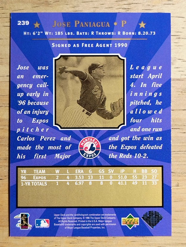 1997 Upper Deck #239 Jose Paniagua