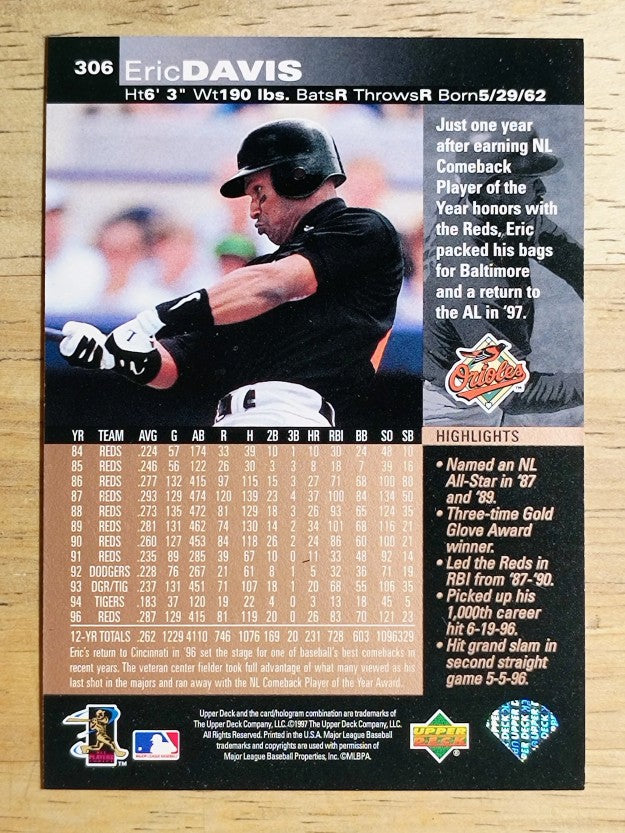 1997 Upper Deck #306 Eric Davis