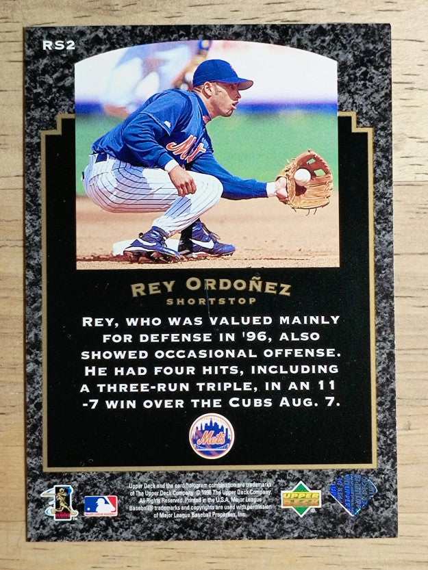 1997 Upper Deck Rock Solid Foundation #RS2 Rey Ordonez