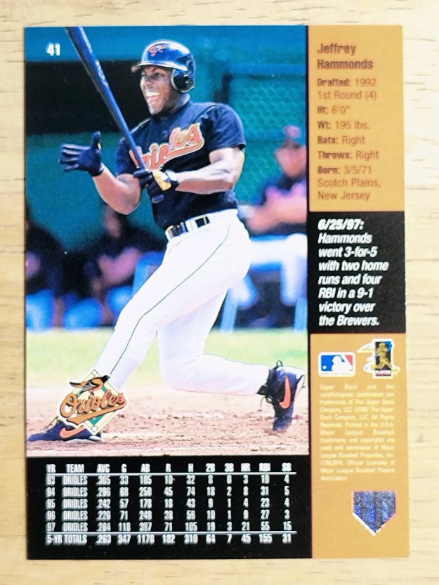 1998 Upper Deck #41 Jeffrey Hammonds