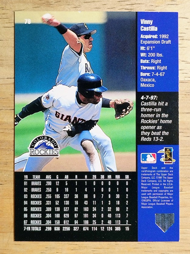1998 Upper Deck #79 Vinny Castilla