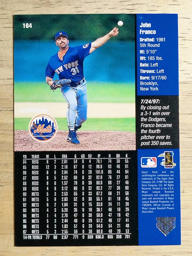 1998 Upper Deck #164 John Franco