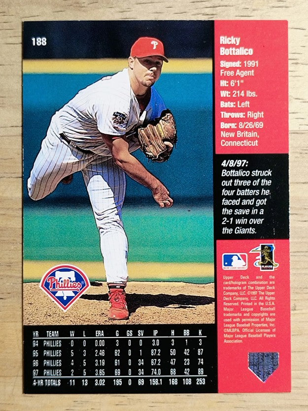 1998 Upper Deck #188 Ricky Bottalico