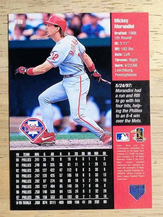 1998 Upper Deck #189 Mickey Morandini